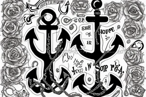 An anchor with a chain that has the text: this hope we have as and anchor of the soul tattoo idea