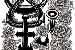 An anchor with a chain that has the text: this hope we have as and anchor of the soul tattoo idea