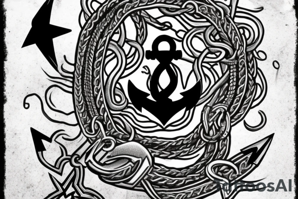 An anchor with a chain that has the text: this hope we have as and anchor of the soul tattoo idea