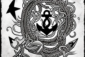 An anchor with a chain that has the text: this hope we have as and anchor of the soul tattoo idea