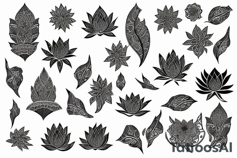 Lotus henna tattoo idea