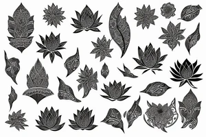 Lotus henna tattoo idea