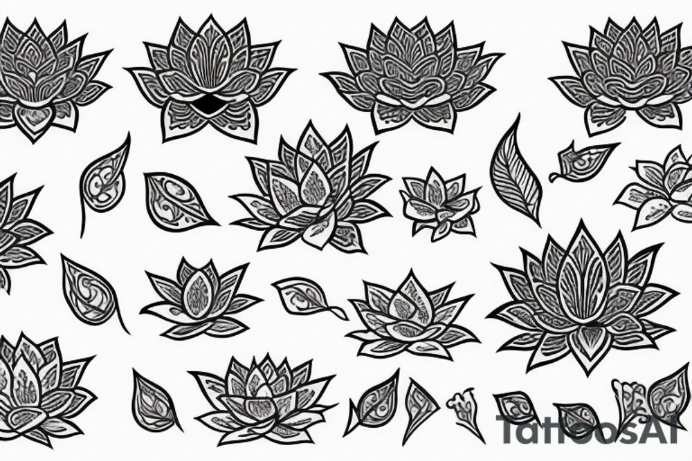 Lotus henna tattoo idea