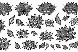Lotus henna tattoo idea