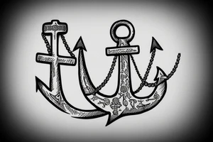 An anchor with a chain that has the text: this hope we have as and anchor of the soul tattoo idea