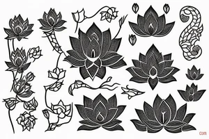 Lotus henna tattoo idea