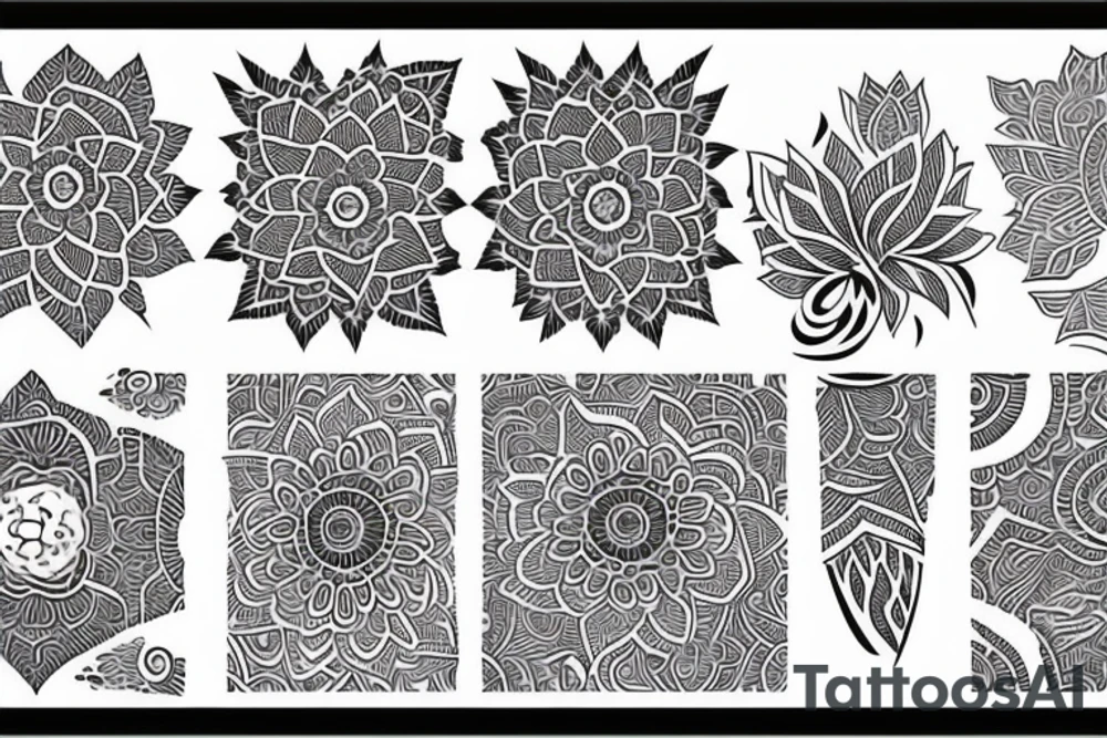 Lotus henna tattoo idea