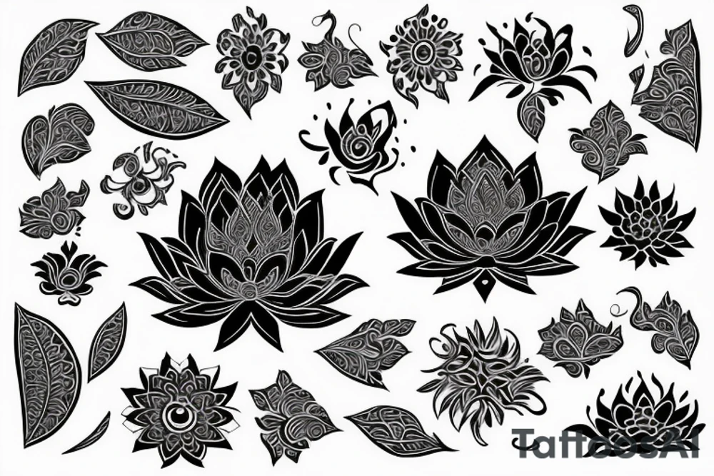Lotus henna tattoo idea