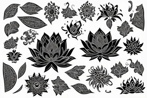 Lotus henna tattoo idea