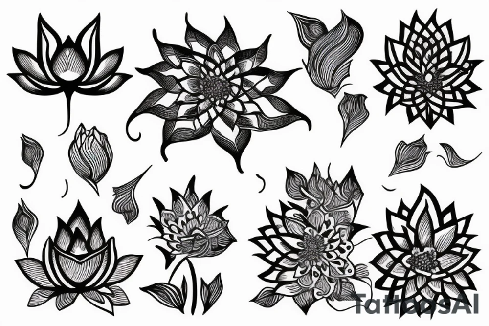 Lotus henna tattoo idea