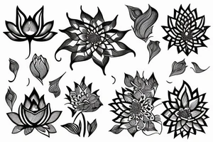 Lotus henna tattoo idea