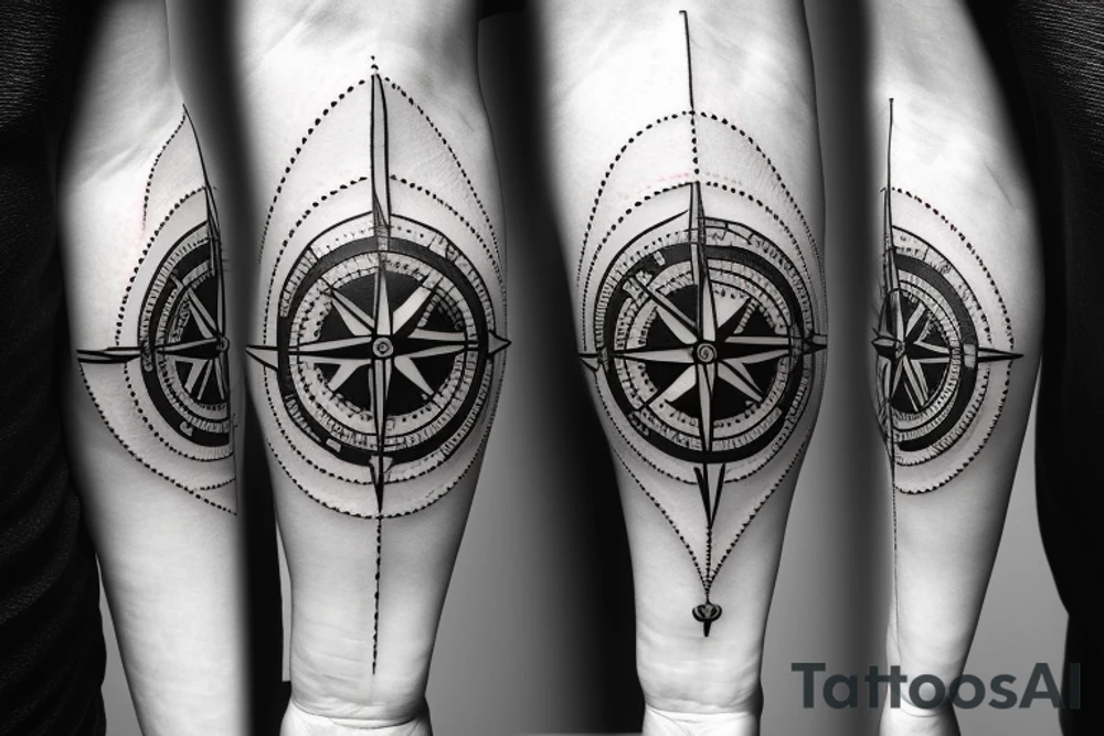 create a compass and snake themed tattoo it should fit in the forearm and it should be small you can use elements from space and sky tattoo idea