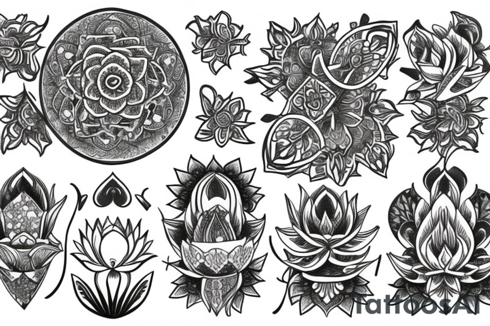 Lotus ornamental tattoo idea
