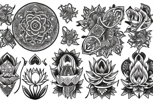 Lotus ornamental tattoo idea