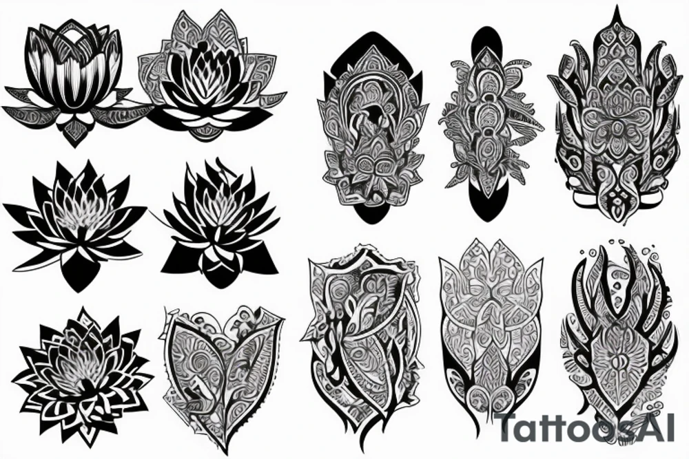 Lotus ornamental tattoo idea