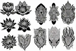 Lotus ornamental tattoo idea