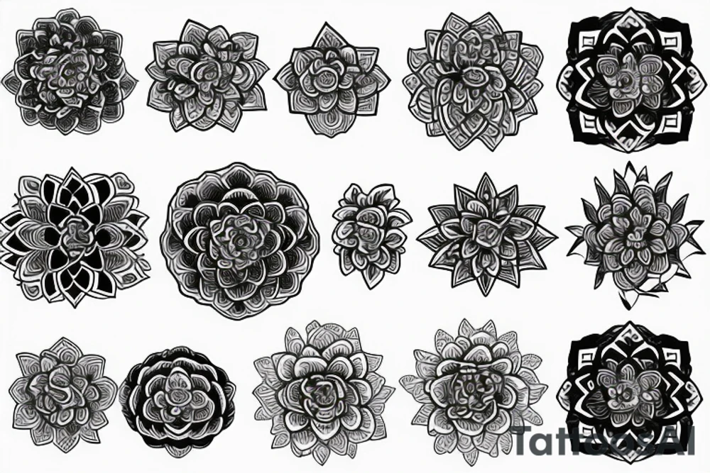 Rose and mandala ornamental tattoo idea
