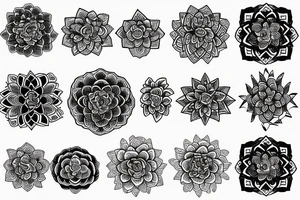 Rose and mandala ornamental tattoo idea