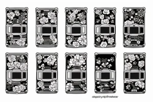 Neo traditional cassette tape with flowers around it tattoo idea