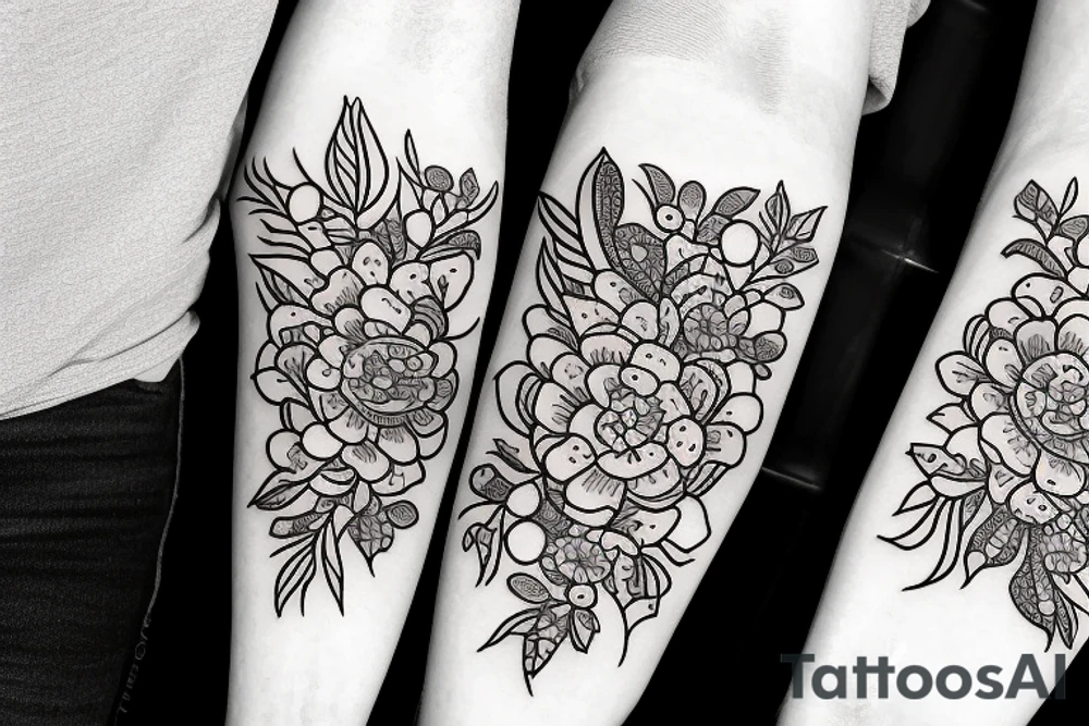 Neo traditional style cassette tape with flowers around it tattoo idea