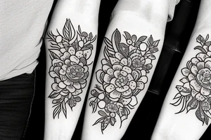 Neo traditional style cassette tape with flowers around it tattoo idea