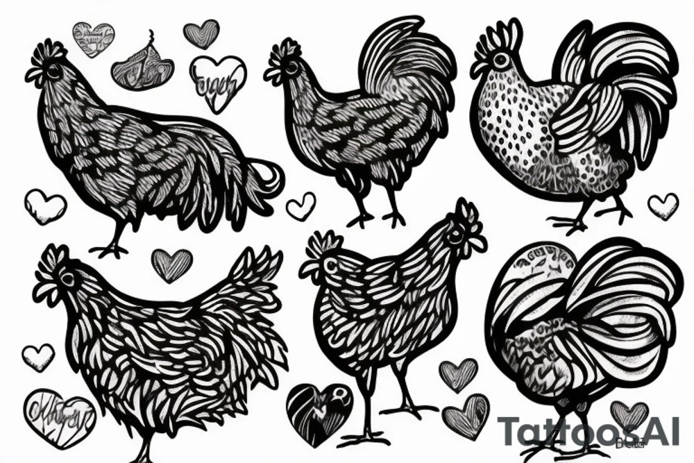 Chicken world love brother tattoo idea