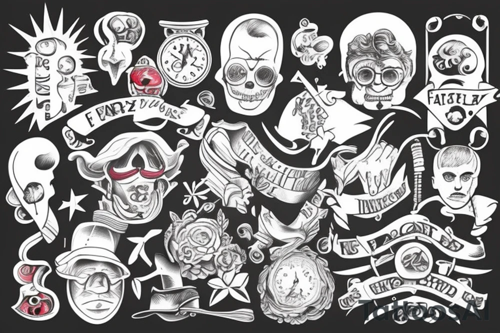Father son theme tattoo idea