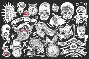 Father son theme tattoo idea