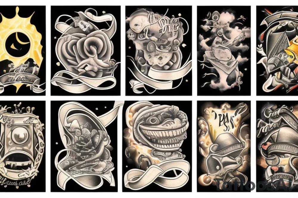 Father son theme tattoo idea