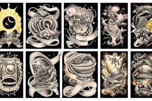 Father son theme tattoo idea