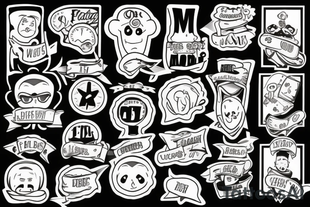 Father-son theme tattoo idea