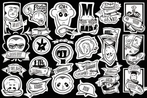 Father-son theme tattoo idea