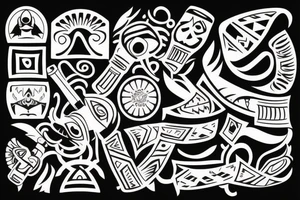 Father-son theme tattoo idea