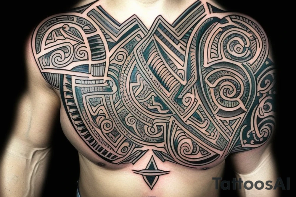 Father-son theme tattoo idea