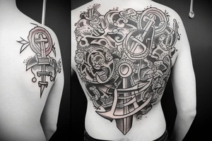 cover up anchor tattoo which on my back tattoo idea