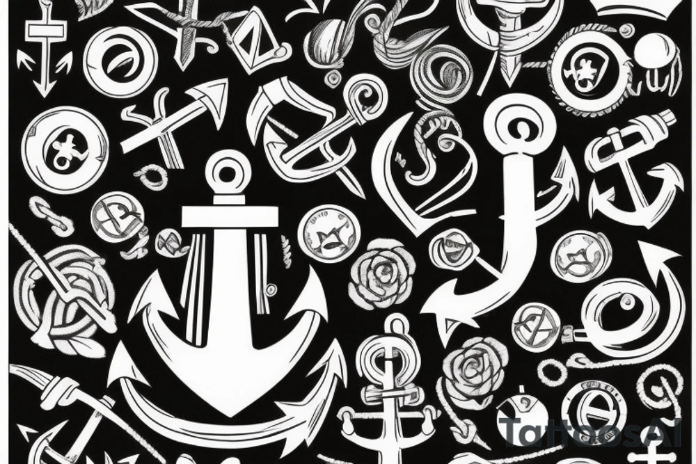 ship includes an anchor tattoo idea