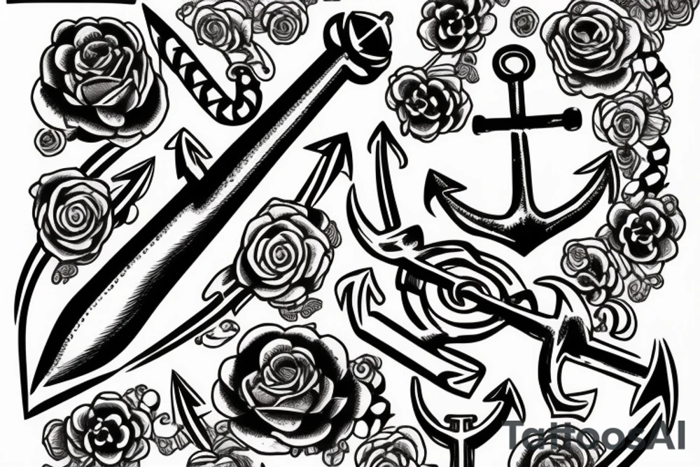 ship includes an anchor tattoo idea
