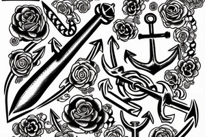 ship includes an anchor tattoo idea