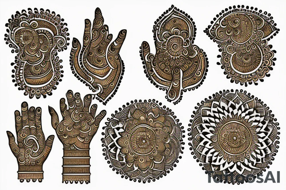 Mehndi hindu shiva tattoo idea