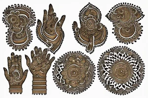 Mehndi hindu shiva tattoo idea