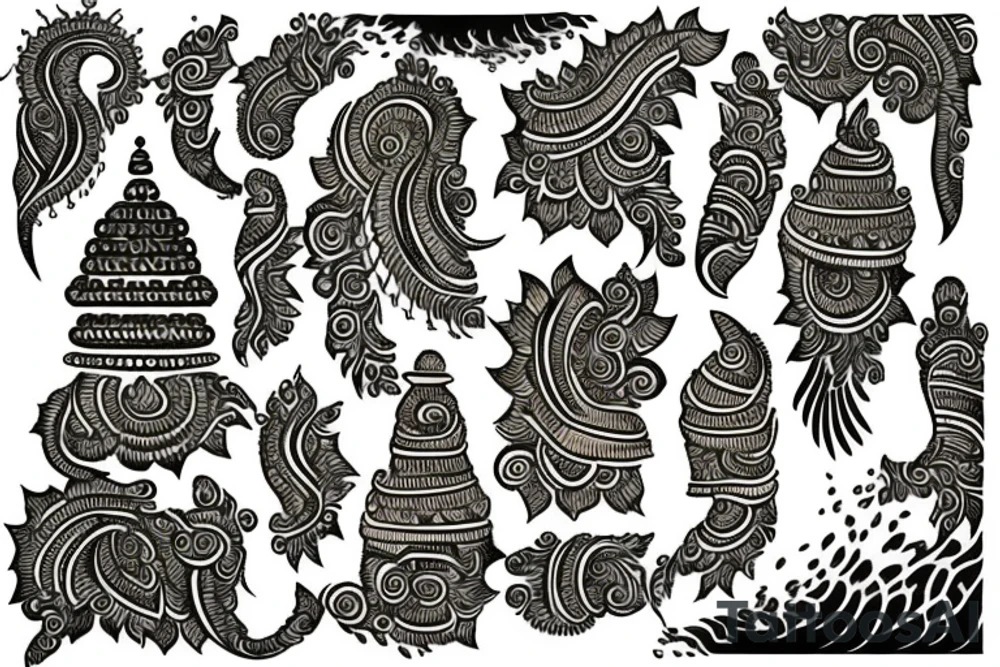 Mehndi hindu shiva tattoo idea