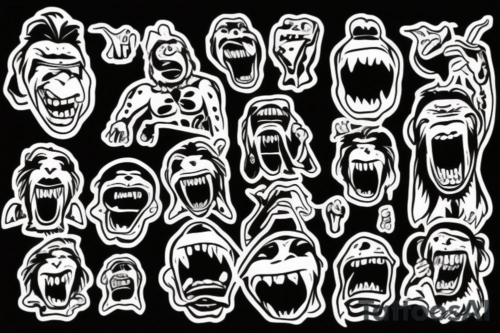 Real Gorrila yelling tattoo idea