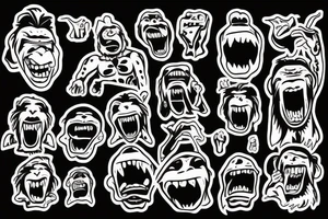 Real Gorrila yelling tattoo idea