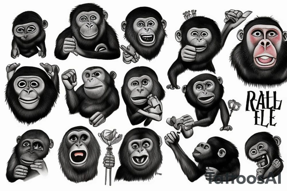Real Gorrila yelling tattoo idea