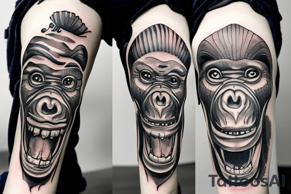 Real Gorrila yelling tattoo idea