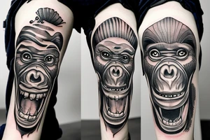 Real Gorrila yelling tattoo idea