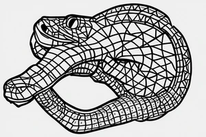 Geometric Gator tattoo idea