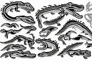 Lines Gator tattoo idea