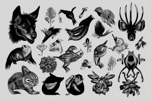 scientific illustration of an animal tattoo idea