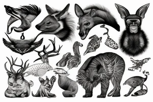 scientific illustration of an animal tattoo idea